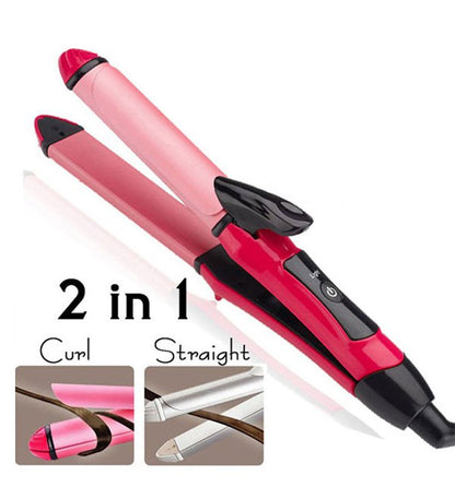 2 In 1 Hair Straighter & Curler