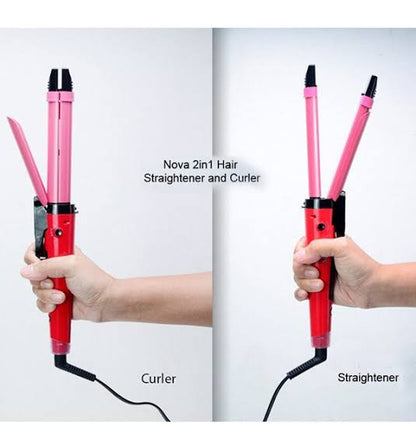 2 In 1 Hair Straighter & Curler