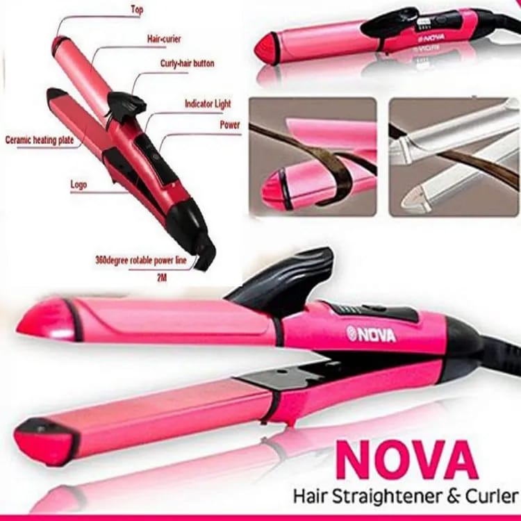 2 In 1 Hair Straighter & Curler